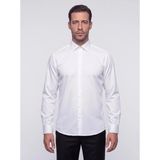 White Stone Beyaz Non-Iron Pamuklu Dynamic Fit Erkek Uzun Kollu Gömlek - 2XL