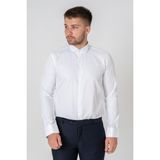 White Stone Beyaz Slim Fit Esnek Likralı Ata Yaka Pamuklu Gömlek