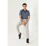 White Stone Gri Klasik Kesim Kumaş Pantolon Slim Fit