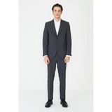 White Stone Gri Modern Kesim Slim Fit Premium Takım Elbise - Füme - Regular Fit - 50