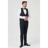 White Stone Houston D2404 Slim Fit 6 Drop Damatlık Takım Elbise Lacivert - 56