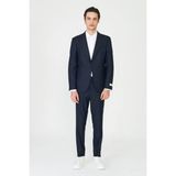 White Stone Lacivert Modern Kesim Slim Fit Erkek Takım Elbise - Regular Fit - 48
