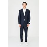 White Stone Lacivert Modern Kesim Slim Fit Erkek Takım Elbise - Regular Fit - 52