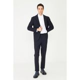 White Stone Lacivert Şık ve Rahat Kullanım Sunan Takım Elbise - Regular Fit - 50