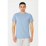 White Stone Mavi Basic Bisiklet Yaka Erkek T-Shirt - 2XL