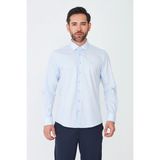 White Stone Mavi Dynamic Fit Uzun Kollu Erkek Gömlek
