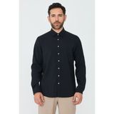 White Stone Siyah Dynamic Fit Uzun Kollu Erkek Gömlek - 2XL
