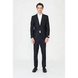 White Stone Siyah Modern Kesim Slim Fit Erkek Takım Elbise - Regular Fit - 52