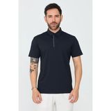 White Stone Siyah Üç Düğmeli Erkek Polo Yaka Tişört - Black - XL