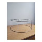 White West inn House Abajur Ve Lambader Teli Çemberi 40 Cm Çap 15 Cm Yükseklik