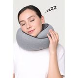 WhiteBlanco Eudora Ortopedik Spiral Seyahat Ve Boyun Yastığı Gri %100 Visko - Taşıma Çantalı Gri
