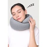 WHITEBLANCO Eudora Ortopedik Spiral Seyahat ve Boyun Yastığı Gri %100 Visko - Taşıma Çantalı