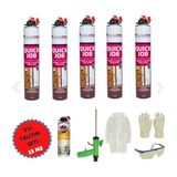 Whitechem Poliüretan Isı ve Ses Yalıtım Köpük 5ADETX930GR+1 Tabanca+1 Temizleyici Sprey