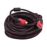 Whitecom 20 Metre Filtreli Hasır Sargılı Altın Uçlu Hdmi Görüntü Kablosu 3D 14V
