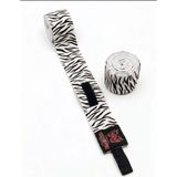 WhiteFace Elastik Boks Bandajı 3.5 Metre - Zebra(Siyah-Beyaz) - Siyah - Beyaz