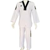 Whiteface Fighter Profesyonel Siyah Yaka Taekwondo Elbisesi (Dobok) - Beyaz - 180 cm
