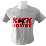 Whiteface Kick Boks Özel Tasarım Baskılı Tişört (Gri) - 2XL