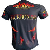 whiteface Kick Boks Özel Tasarım Baskılı Tişört (siyah)