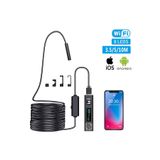 whitetech Wifi Yılan Endoskop Kamera 10 mt Su Geçirmez Ledli Sert Kablo 8 mm 1290P Android -Ios Uyumlu