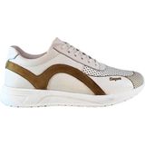 Who What Wear Erkek Hakiki Tabaka Deri El Yapımı Bağcıklı Üstü Delikli Sneakers Ayakkabı 25WM0313 - Beyaz