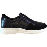 Who What Wear Erkek Hakiki Tabaka Deri Lastik Bantlı Sneakers Ayakkabı 25WM0308 - Siyah
