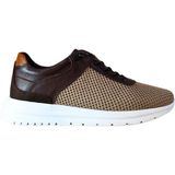 Who What Wear Erkek W Shoes Hakiki Deri El Yapımı Yarım Triko Nefes Alır Sneaker Ayakkabı 25WM0105 - Kahve