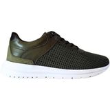 Who What Wear Erkek W Shoes Hakiki Deri El Yapımı Yarım Triko Nefes Alır Sneaker Ayakkabı 25WM0105 - Yeşil