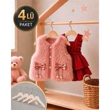 Wholewood 4'lü Doğal Ahşap Bebek ve Çocuk Askısı Elbise, Gömlek ve Mont Askılığı - Ahşap Rengi