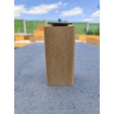 Wholewood Ahşap Koltuk Komodin Şifonyer Mobilya Ayağı Yuvarlatılmış M8 Vidalı Masif Ahşap Ayak - Ahşap Rengi - 10 cm