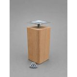 Wholewood Ahşap Koltuk Komodin Şifonyer Mobilya Ayağı Yuvarlatılmış M8 Vidalı Masif Ahşap Ayak - Ahşap Rengi - 15 cm