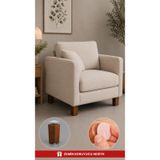 Wholewood Ahşap Koltuk Komodin Şifonyer Mobilya Ayağı Yuvarlatılmış M8 Vidalı Masif Ahşap Ayak - Kahverengi - 10 cm