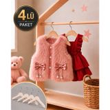 Wholewood Doğal Ahşap Bebek ve Çocuk Askısı, Krem, Elbise, Gömlek ve Mont Askılığı, 4 Parça