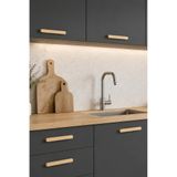 Wholewood Elegans Ahşap Dolap Kulpu 128 mm Bej Çift Delikli