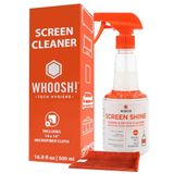 WHOOSH! Büyük Ekran Temizleyici Sprey ve Silme - 19.5 oz + 1 Mikrofiber Bez Silme - TV, Araba, Bilgisayar, Dizüstü Bilgisayar, MacBook, iPad, Telefon, Kamera, Dokunmatik Ekran için - Endüstriyel