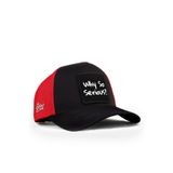 Why So Serious Logolu Siyah-Kırmızı Trucker Şapka