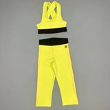 Whynot Kız Çocuk Neon Yeşili Spor Tayt Crop Takım Yazlık Dizaltı Tayt Crop Kombin - 7 - 8 Yaş - Neon Yeşili