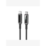 Wi-C079 Warriors Aramid Fiber LED Göstergeli Type-C to Type-C 100W Şarj Kablosu 1.2M