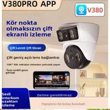 Wi-Fi kablosuz bağlantısını destekler. Çift Ekranlı Kablosuz Monitör Kamera, Tavana Monte Iç Mekan Kablosuz Wifi Mobil Uzaktan Erişim