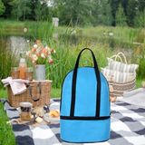 Wi-Fro Termal Termos Çanta Isı Yalıtımlı Sıcak Soğuk Tutucu Piknik Kamp Plaj Outdoor 2 Bölmeli 26 Litre - Mavi