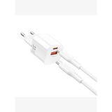 Wi-G018 Cube Gan Type-C to Type-C PD Hızlı Şarj Cihazı ve Kablo Set 33W