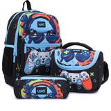 Wia Game Erkek Çocuk Çanta Seti - Sırt Çantası Set - Siyah - 42x20x14