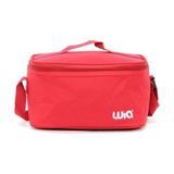 Wia Kırmızı Isı Yalıtımlı Kapaklı Geniş Hacimli Ayarlanabilir Askılı Polyester Beslenme Çantası 13x24x14 cm