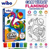 Wibo Flamingo Cam Vitray Boyama Seti 6 Renk Cam Boyası Fırça Eğitici Hobi Kiti 3 Yaş+