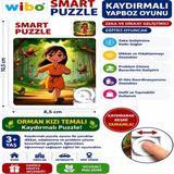 Wibo Kaydırmalı Puzzle Yapboz Oyunu Orman Kızı Temalı Zeka ve Dikkat Geliştirici Eğitici Oyuncak
