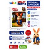 Wibo Kaydırmalı Puzzle Yapboz Oyunu Tavşan Temalı Zeka ve Dikkat Geliştirici Eğitici Oyuncak