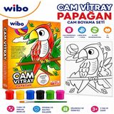 Wibo Papağan Cam Vitray Boyama Seti 6 Renk Cam Boyası ve Fırça Eğitici Sanat Hobi Kiti 3 Yaş+