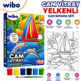 Wibo Yelkenli Cam Vitray Boyama Seti 6 Renk Cam Boyası ve Fırça Eğitici Sanat Hobi Kiti 3 Yaş+