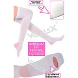 Wibtex Ameliyat Çorabı Diz Üstü Anti-Emboli Çorap (Beyaz Renk)(Çift Bacak) - 2XL