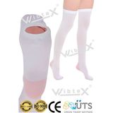 Wibtex Ameliyat Çorabı Diz Üstü Anti-Emboli Çorap (Beyaz Renk)(Çift Bacak) - 6
