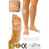 Wibtex Diz Altı Varis Çorabı Burnu Açık Çorap (Ten Rengi) Orta Basınç Ccl2(Çift Bacak)